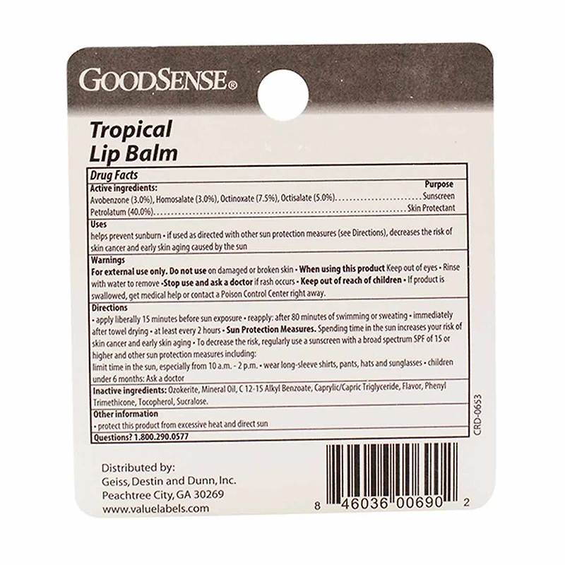GoodSense Tropical Lip Balm with SPF 45
