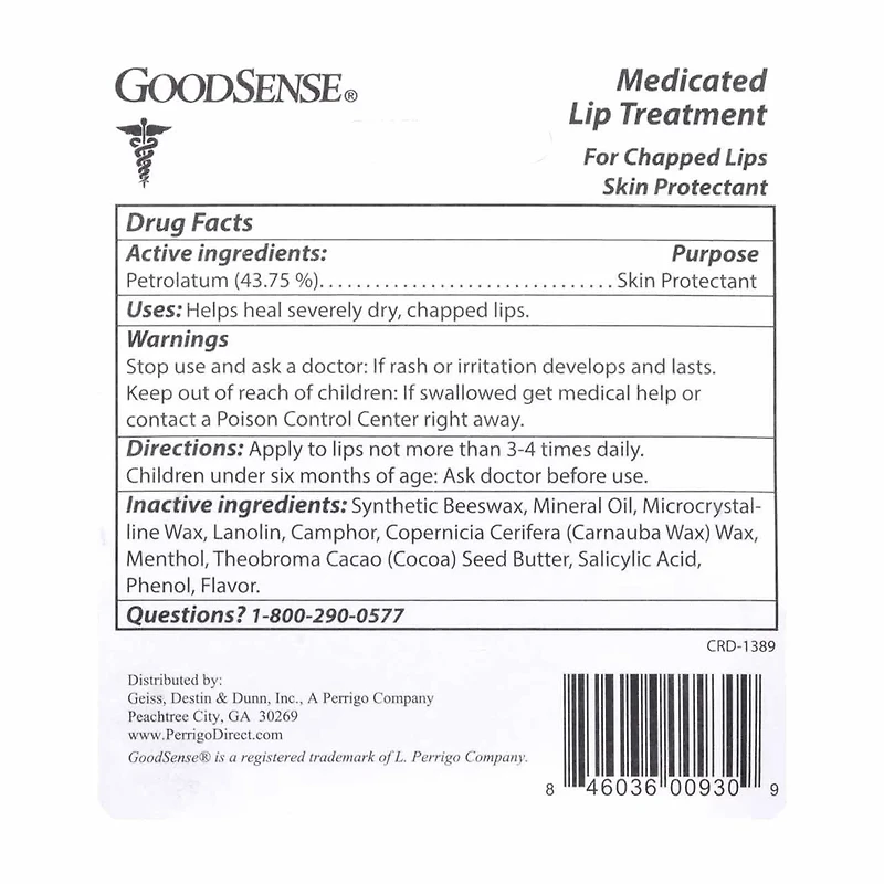 GoodSense Medicated Lip Treatment Twin Pack