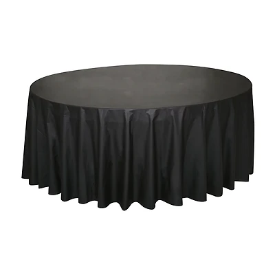 321 Party! Round Plastic Tablecovers, Black, 2 ct