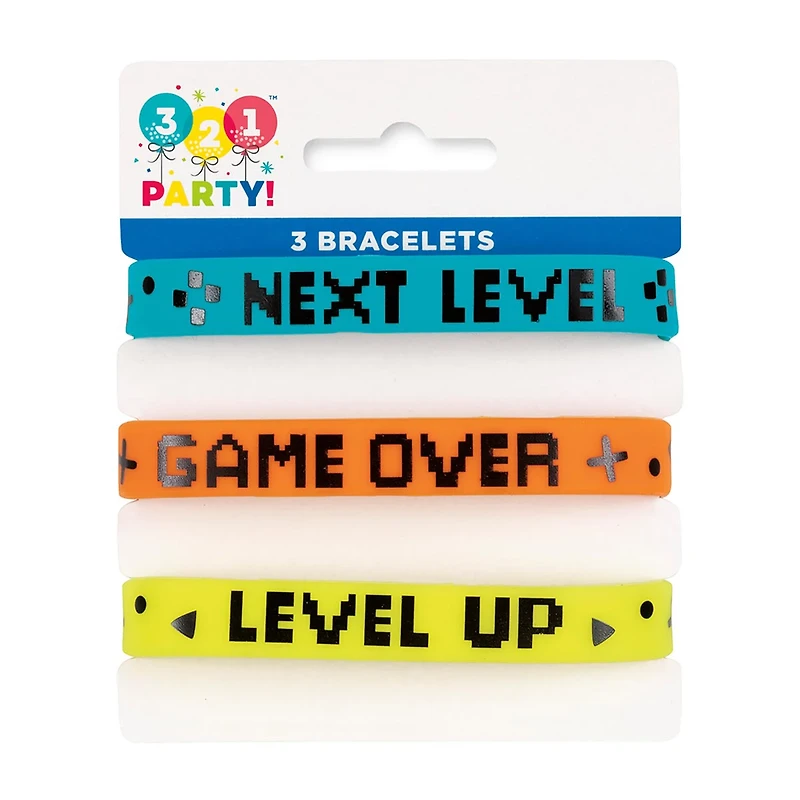 321 Party! Gaming-Themed Bracelets, 3 ct