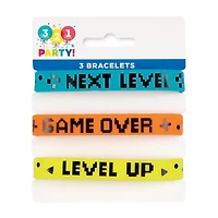 321 Party! Gaming-Themed Bracelets, 3 ct