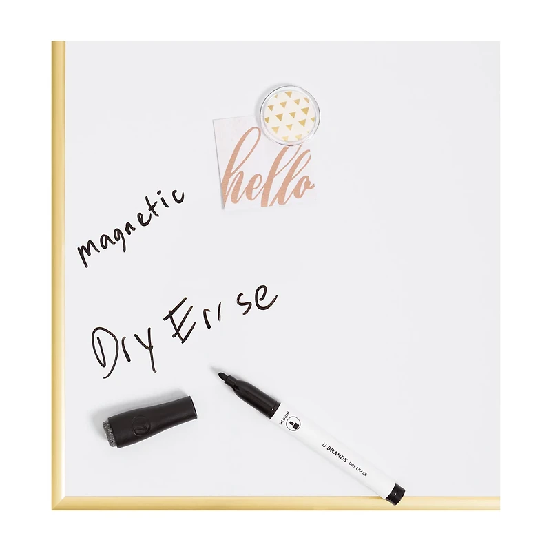 U Brands Magnetic Dry Erase Board, 14 in x 14 in