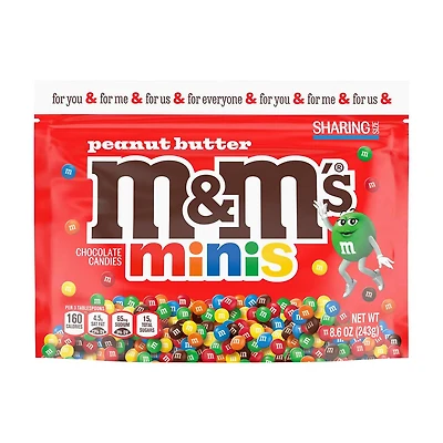 M&M'S Peanut Butter Minis, Sharing Size, 8 oz