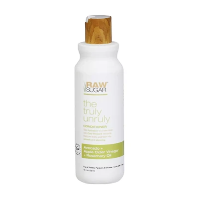 Raw Sugar The Truly Unruly Conditioner, Avocado + Apple Cider Vinegar + Rosemary, 18 fl oz