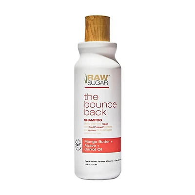 Raw Sugar The Bounce Back Shampoo, Mango Butter + Agave + Carrot Oil, 18 fl oz