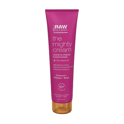 Raw Sugar The Might Cream Leave In Cream Conditioner, Coconut + Papaya + Shea, 14 oz