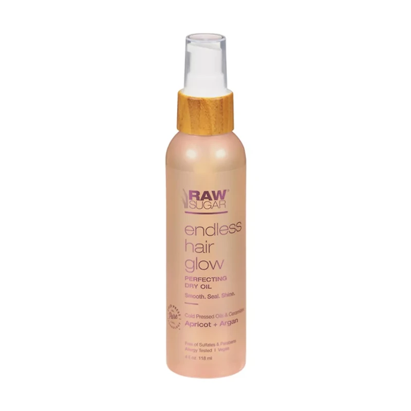 Raw Sugar Endless Hair Glow Protecting Dry Oil, Apricot + Agave