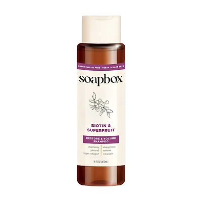 Soapbox Biotin & Superfruit Shampoo, 16 oz