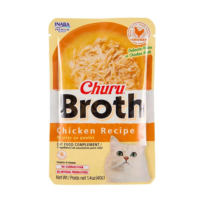 Inaba Churu Broth Cat Treats, Chicken Recipe, 4 ct