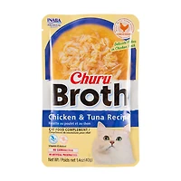 Inaba Churu Broth Cat Treats, Chicken & Tuna Recipe, 4 ct