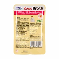 Inaba Churu Broth Cat Treats, Chicken with Salmon Recipe, 4 ct