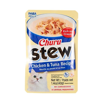 Inaba Churu Stew Cat Treats, Chicken & Tuna Recipe, 4 ct