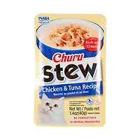 Inaba Churu Stew Cat Treats, Chicken & Tuna Recipe, 4 ct
