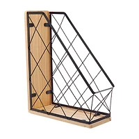 Wood & Wire Magazine Holder