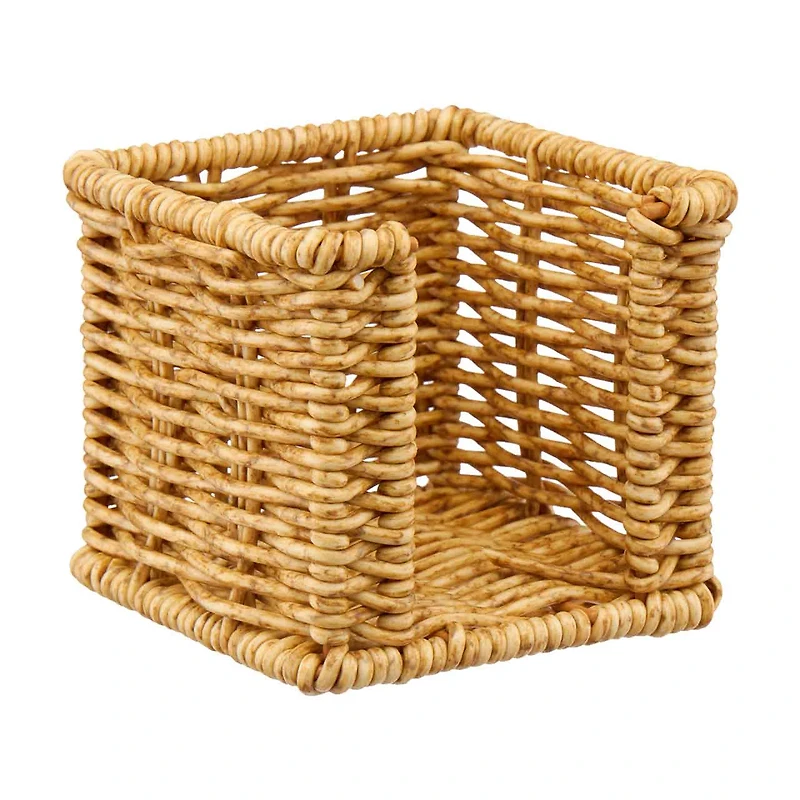 Rattan Sticky Note Organizer