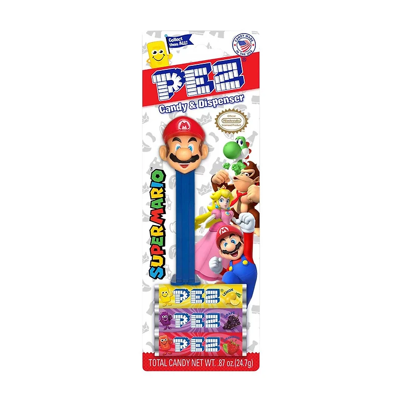 PEZ Nintendo Super Mario Candy & Dispenser, 0.87 oz