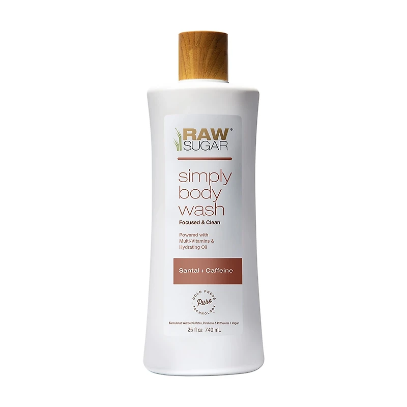 Raw Sugar Body Wash, Santal + Caffeine