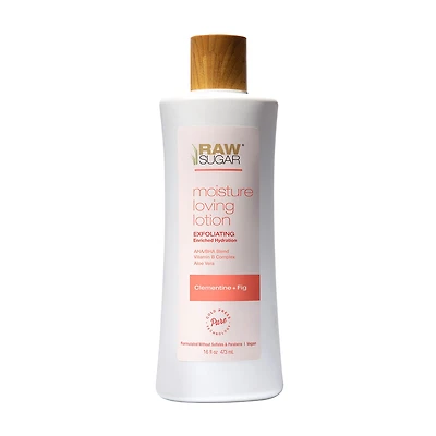 Raw Sugar Moisture Loving Body Lotion, Exfoliating Clementine + Fig, 16 fl oz