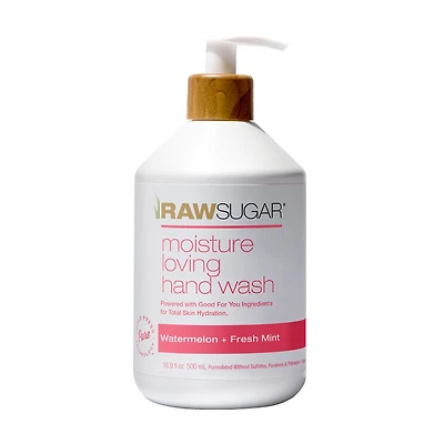 Raw Sugar Moisture Loving Hand Soap, Watermelon + Fresh Mint, 16.9 fl oz
