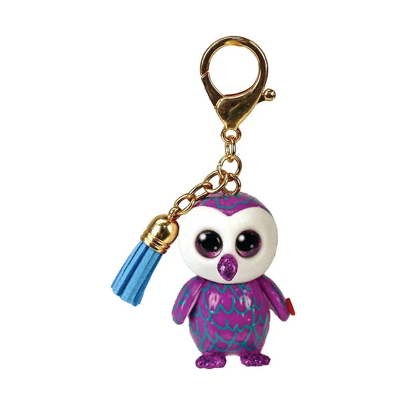 Ty Moon Owl Resin Clip with Tassel, 4 in