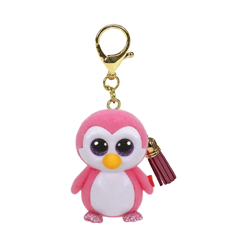 Ty Penguin Resin Clip with Tassel, 4 in