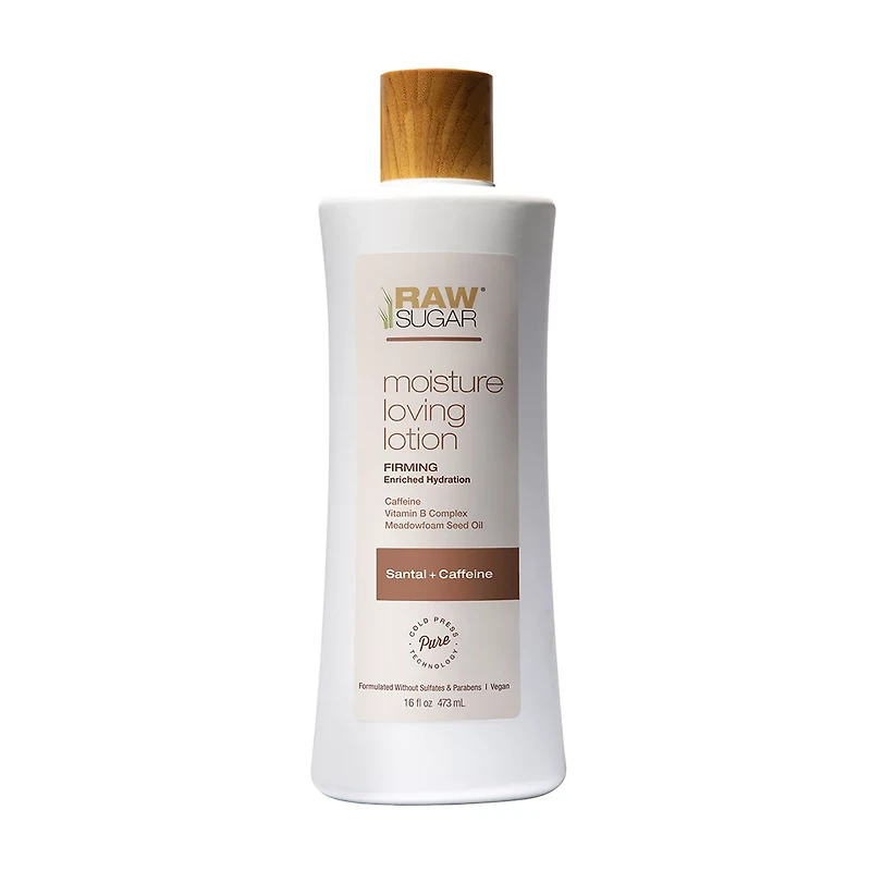 Raw Sugar Moisture Loving Body Lotion, Firming Santal + Caffeine, 16 fl oz