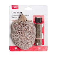Ugoo Plush Hedgehog Cat Toy with Catnip Tube