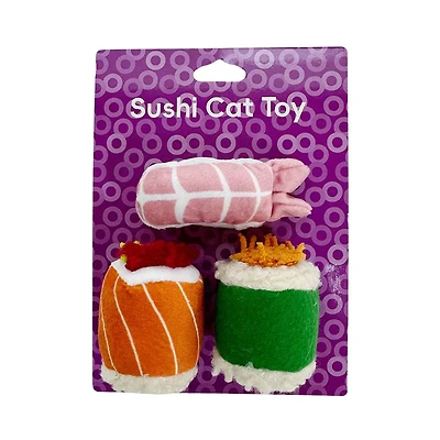 Sushi Cat Toy, 3 ct