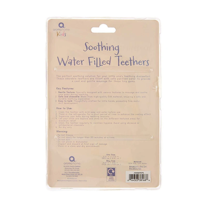 Aroma Home Kids Soothing Water Filled Teethers, 2 ct, Assorted