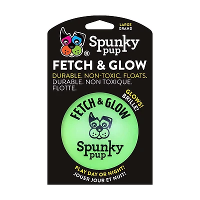 Spunky Pup Fetch & Glow Ball, Assorted