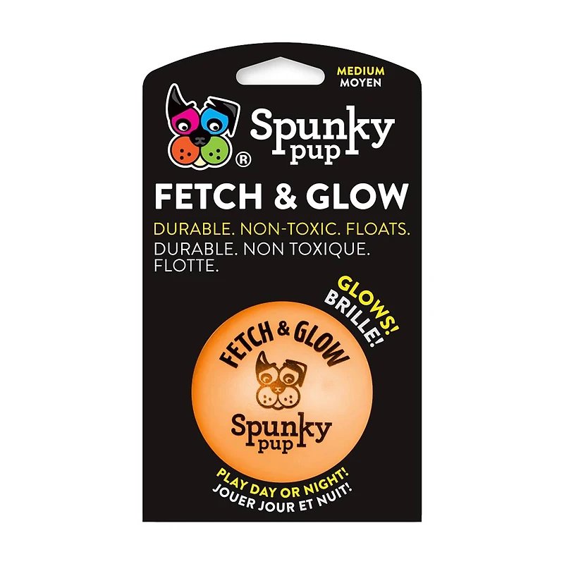 Spunky Pup Fetch & Glow Ball, Assorted