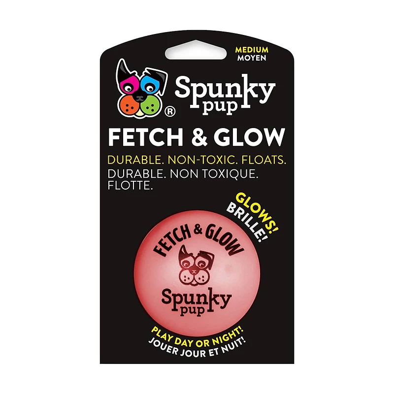 Spunky Pup Fetch & Glow Ball, Assorted