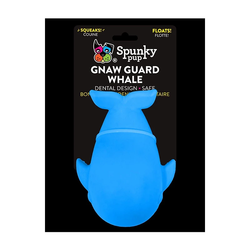 Spunky Pup Gnaw Guard Squeaky Whale Toy, Assorted