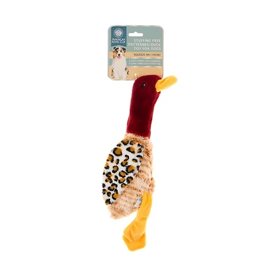 American Kennel Club Stuffing Free Patterned Duck Toy for Dogs