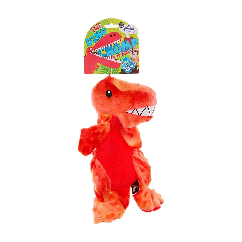 Dino Chomp Dog Toy, Assorted