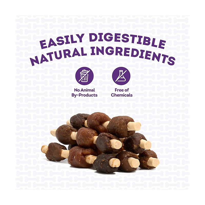 Treatly Rawhide Free IncrediChews Combo Kabobs, Wrapped with Real Duck & Chicken