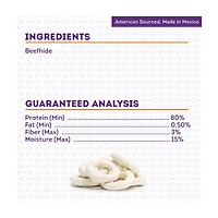 Treatly American Sourced Beefhide Donut Dog Chew, Small