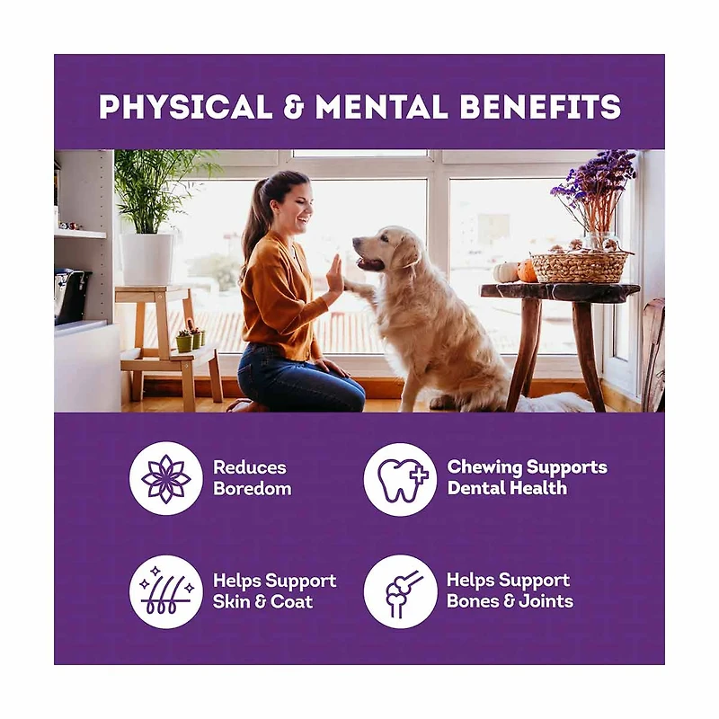 Treatly American Sourced Beefhide Roll Dog Chew, Large, 1 ct