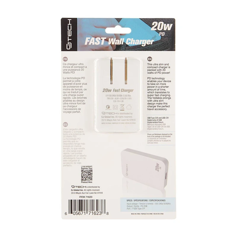 CJTech Fast Wall Charger