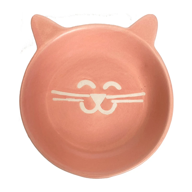 Ceramic Food Dish, Cat-Shaped