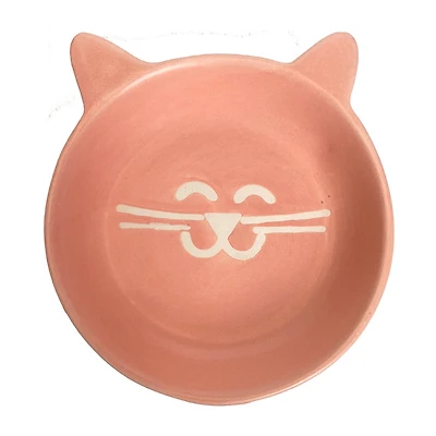 Ceramic Food Dish, Cat-Shaped