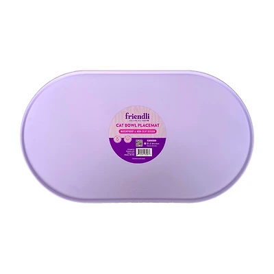 Friendli Silicone Placemat for Cat Bowls, Lilac