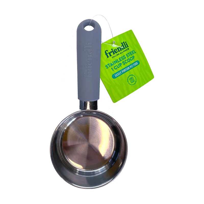 Friendli Metal Dog Food Scoop, 1 Cup