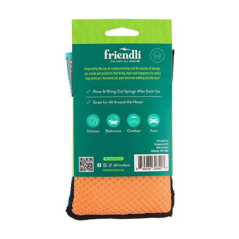 Friendli Microfiber Dog Lover Sponges, 2 ct