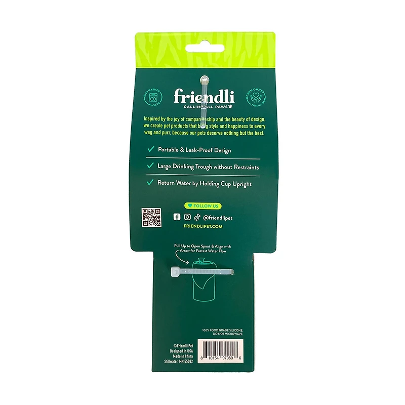 Silicone Foldable Travel Water Bottle, 350ml