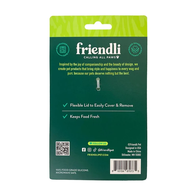 Friendli Silicone Dog Food Can Cover