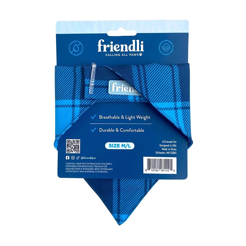 Friendli Sapphire Pattern Dog Bandana