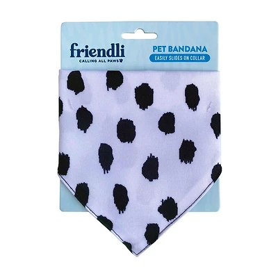 Friendli Midnight Black Pattern Dog Bandana