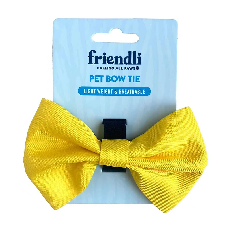 Friendli Sunshine Yellow Dog Bow Tie