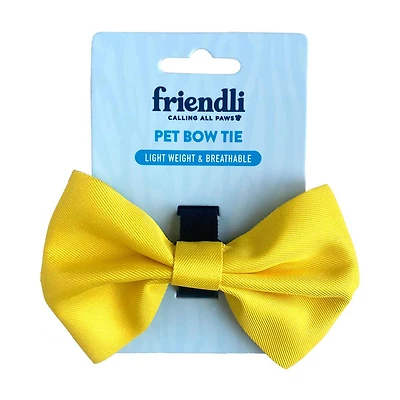 Friendli Sunshine Yellow Dog Bow Tie